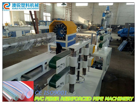 Máy đùn ống nhựa mềm gia cố bằng sợi PVC, Dây chuyền sản xuất ống lưới nhựa PVC